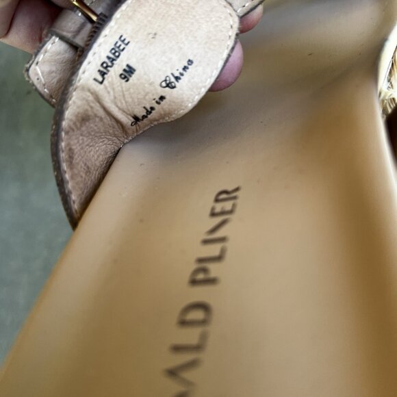 Donald Pliner Adjustable Larabee Sandals Shoes Sz 9 Leather Espadrille Slip On - Picture 9 of 9